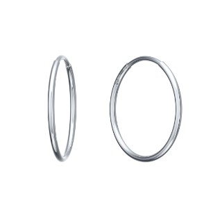 Серьги конго из белого золота